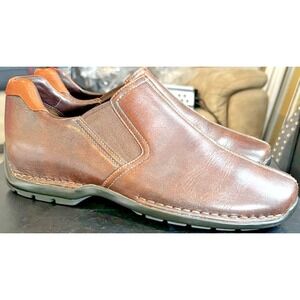 Cole Haan Zeno Men's Size US 8.5M Brown Leather Split Toe Loafer Shoes C07486